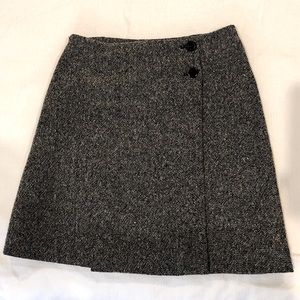 VINTAGE Hugo Buscati Wool Wrap Skirt Mini Skirt Tweed size 2